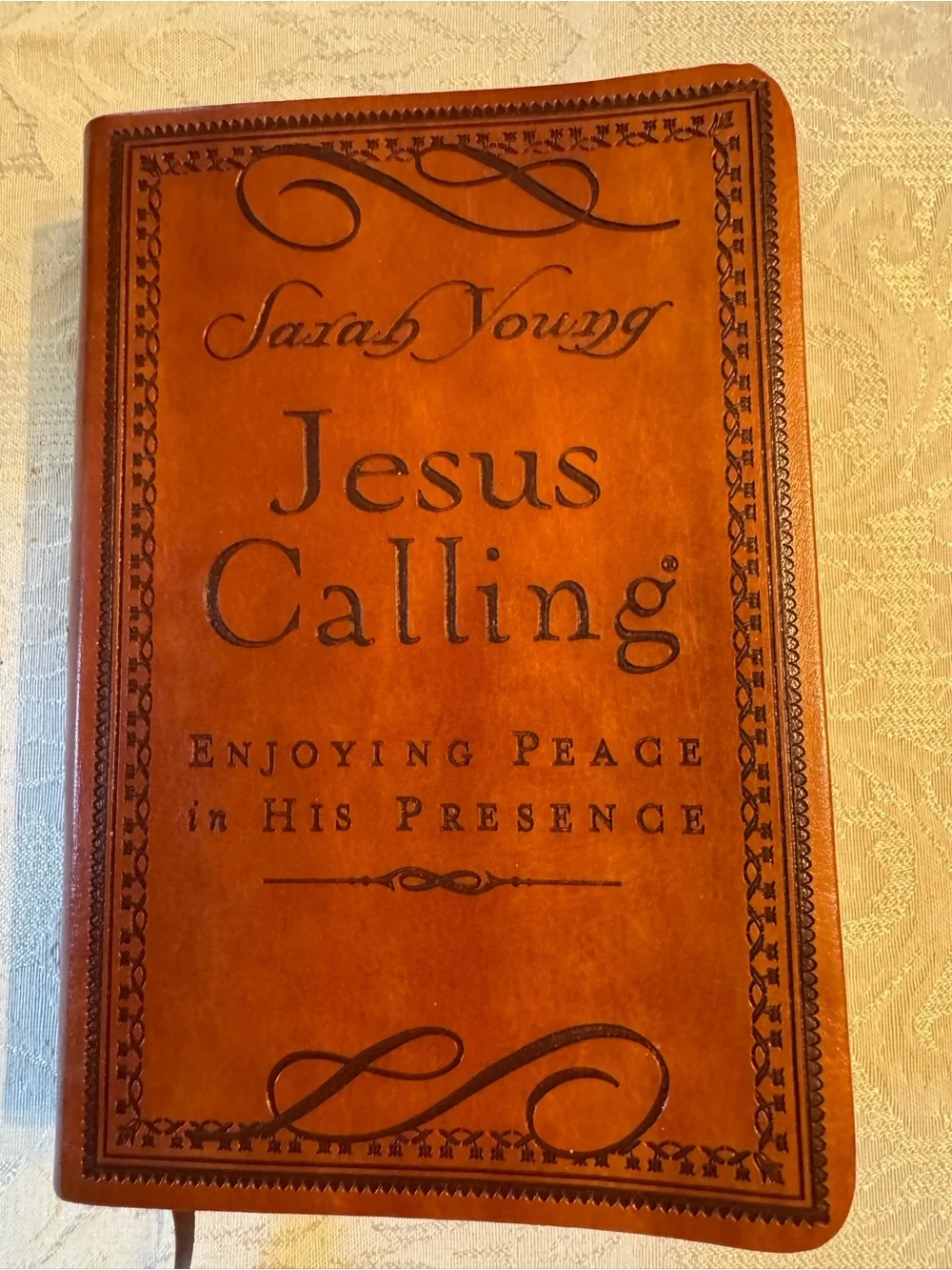 Jesus Calling Leather Journal by Sarah Young - Tan